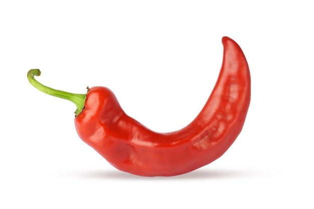 Chili pepper isolated on white background. Whole hot chili peppers.