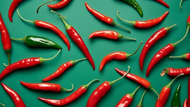 Chili pepper pattern Hot red pepper Savor the Intense Heat of Hot Chili Peppers