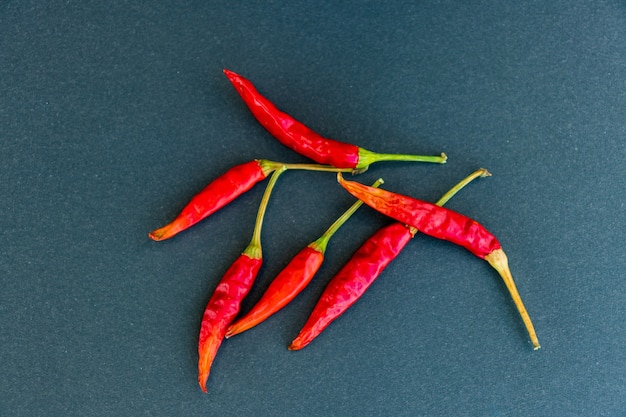 Chili pepper on a white and dark background