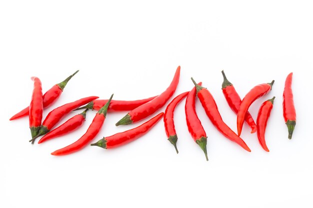 Chili pepper on white
