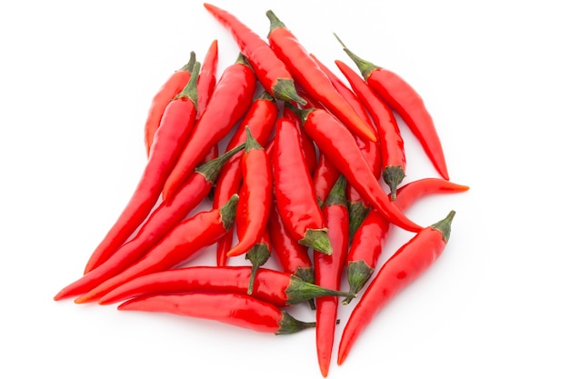 Chili pepper on white