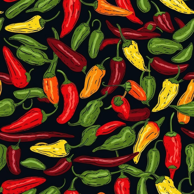 chili peppers illustration