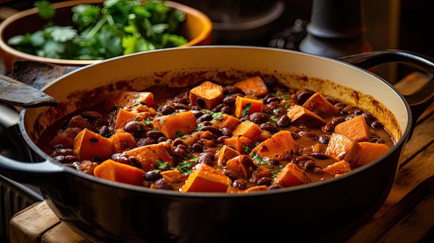 Photo chili rustic sweet potato