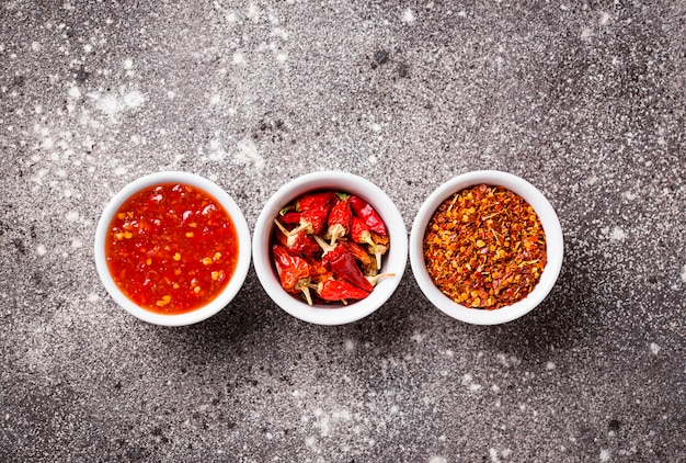 Chili sauce with dried peppers