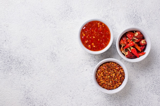 Chili sauce with dried peppers