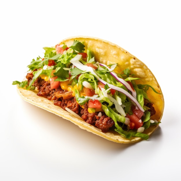 Chili Taco On White Background Authentic Highquality Image