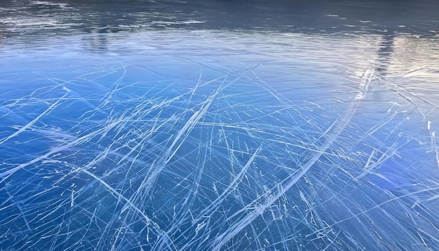 Chilled Elegance Blue Ice's Skate Etchings texture Icy Tracks Blue Ice's Skate Scars background