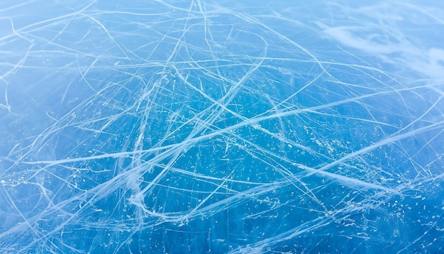 冷却されたエレガンス ブルー アイスのスケートエッチング