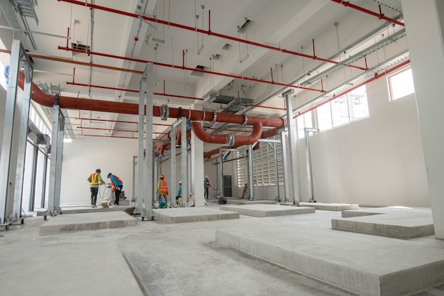 Photo chiller room in utility building new manufacturing construction building