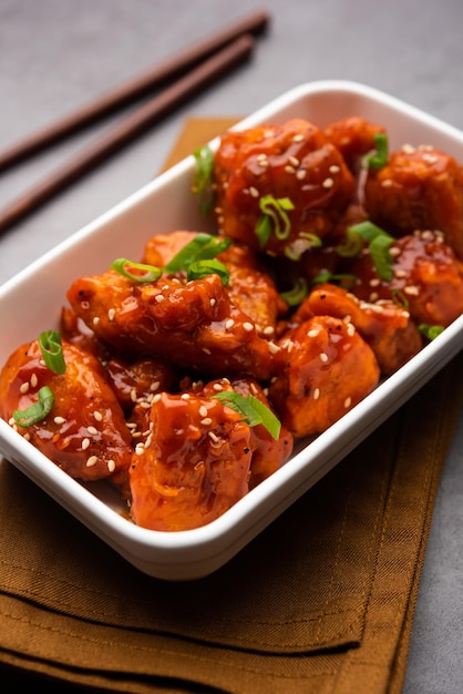 Chilli chicken dry is a popular Indo-Chinese dish of chicken of Hakka Chinese heritage
