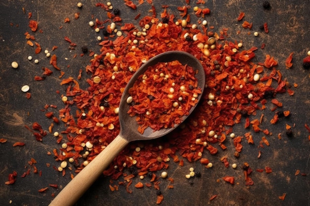 chilli flakes in kitchen table professional advertising food photography