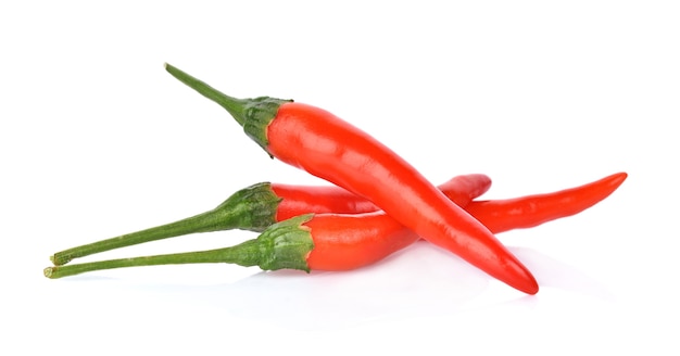 Chilli peppers, chili, chile  isolated on white background 