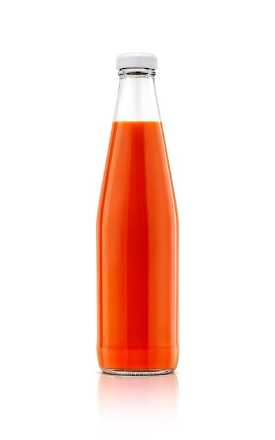 Photo chilli sauce bottle isolated