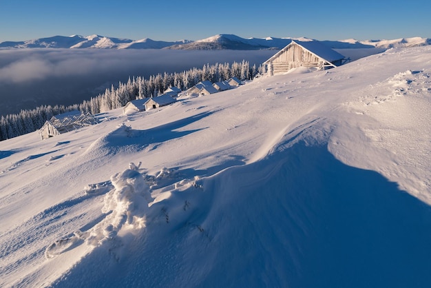 Chilly Winter Dawn in the Mountains