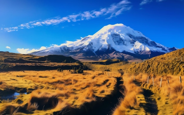 Chimborazo Adventure Scaling Ecuador Iconische piek Generatieve AI