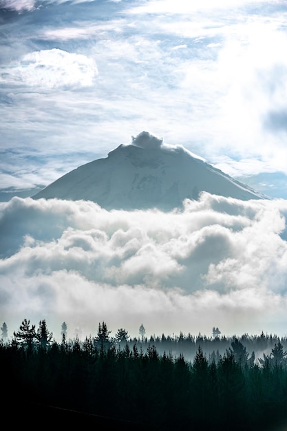 Chimborazo volcano in Andes the highest mountain in Ecuador