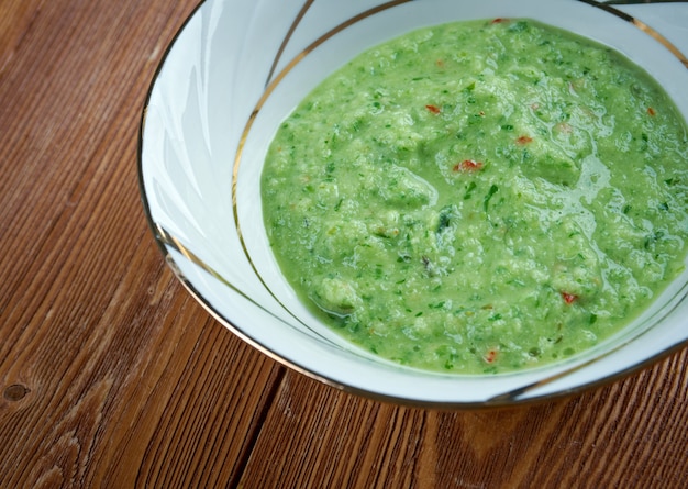 Photo chimichurri -  green sauce used for grilled meat, originally from argentina