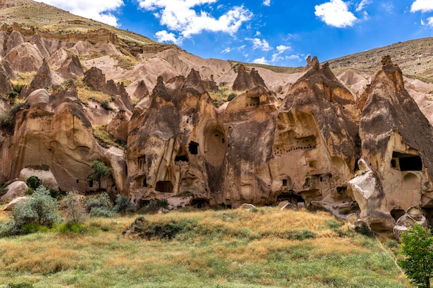 Chimney rock formation in Zelve