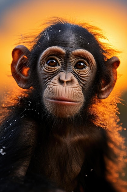 Chimpansee baby's portret