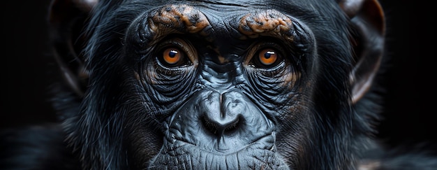 chimpanzee portrait AI generated