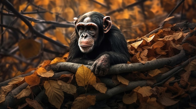 チンパンジーの肖像画