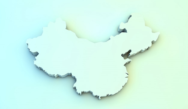 Foto mappa della cina 3d