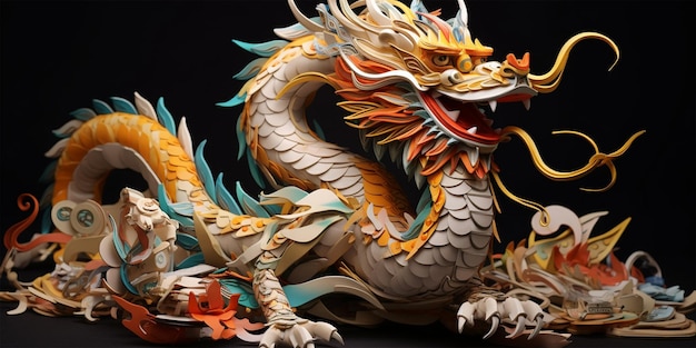 China Dragon 3D dragon face decor year of the dragon