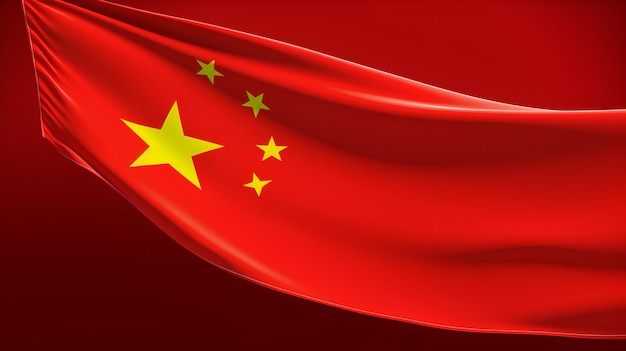 China Flag Background ai