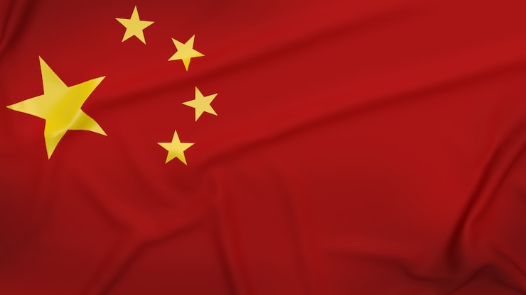 Photo 中国の旗は、ビジネスコンテンツの3 dレンダリングのイメージを閉じます。