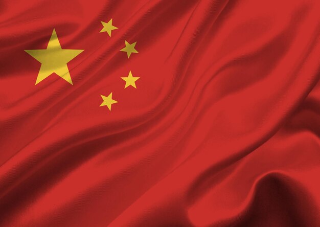 China flag waving in the wind