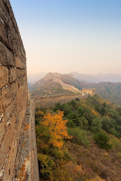 China grote muur in de herfst