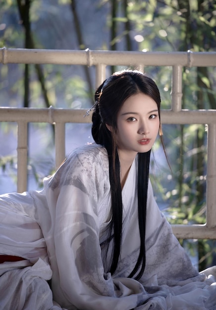 Photo china hanfu sexy beauty girls women outdoor