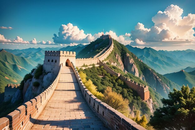 China landmark great wall world wonders famous attractions ancient wallpaper background