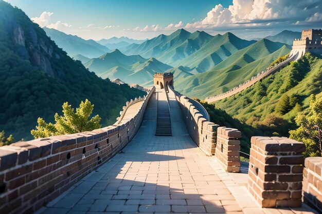 China landmark great wall world wonders famous attractions ancient wallpaper background