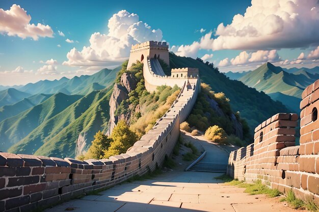 China landmark great wall world wonders famous attractions ancient wallpaper background