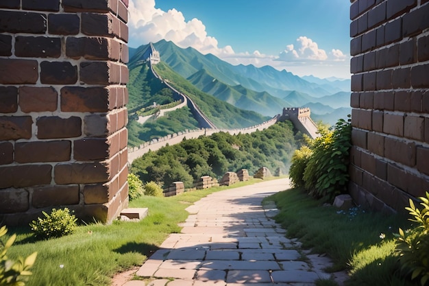 China landmark great wall world wonders famous attractions ancient wallpaper background