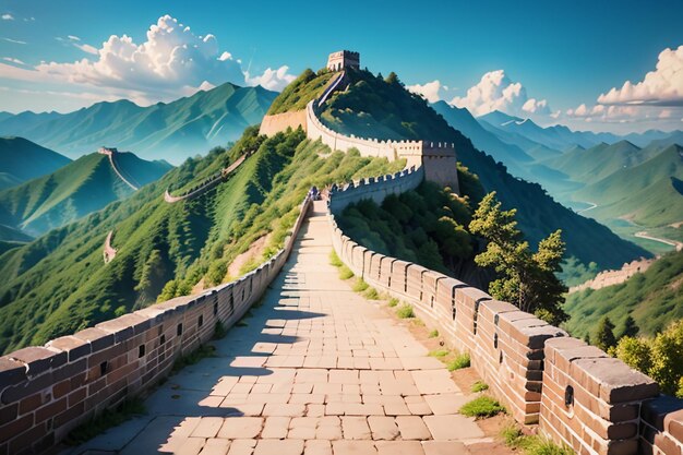 China landmark great wall world wonders famous attractions ancient wallpaper background