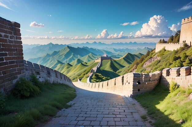 China landmark great wall world wonders famous attractions ancient wallpaper background