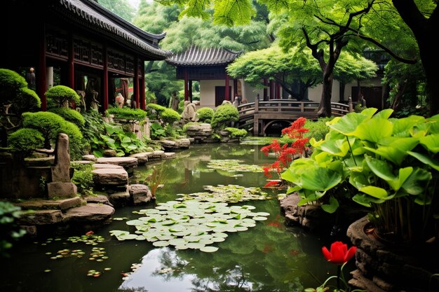 오래된 중국 정원