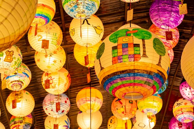 China traditionele festivals Lantaarnfestival Taiwan lantaarns kleurrijk