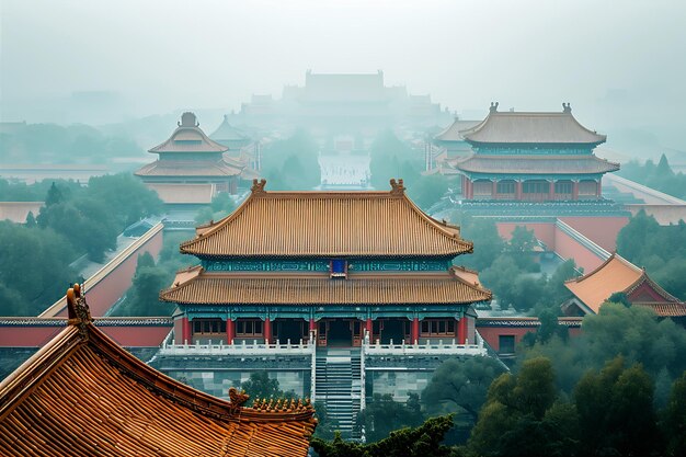 Photo chinas old royal palatial building