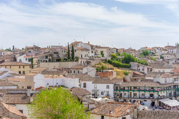 Chinchon. Madrid, 14 april 2017. Spanje. Middeleeuwse markt, Plaza de Chinchon waar de markt zich ontwikkelde