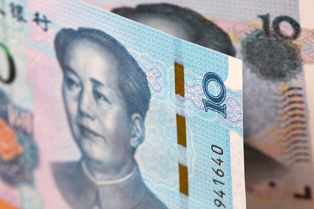 Chinees geld 10 yuan zakelijke achtergrond