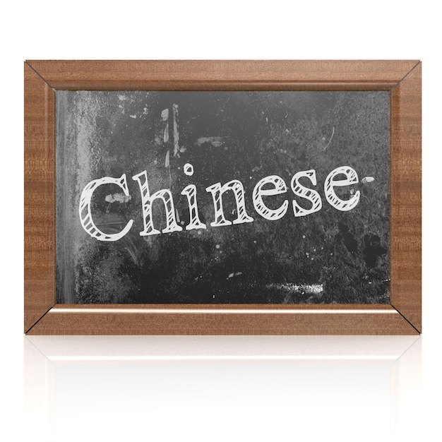 Chinees geschreven op blackboard