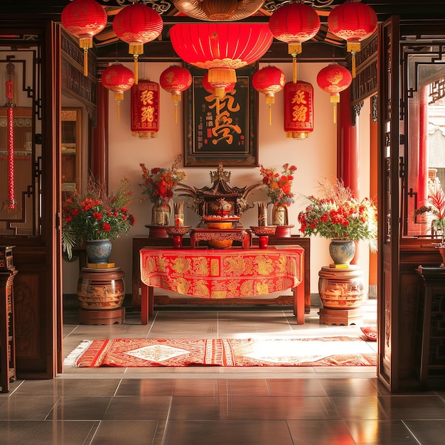 Chinees Nieuwjaar huis interieur