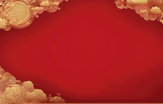 Chinees nieuwjaar jaar van de draak banner sjabloon ontwerp met draken wolken en bloemen achtergrond