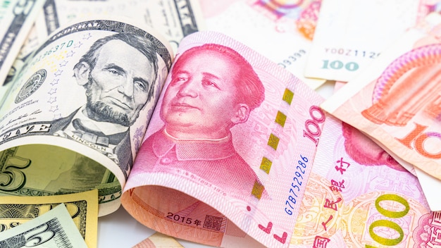 Chinees papier valuta Yuan renminbi bill bankbiljetten