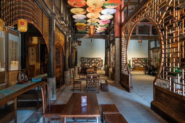 Chinese ancient architecture loft Indoor Hall