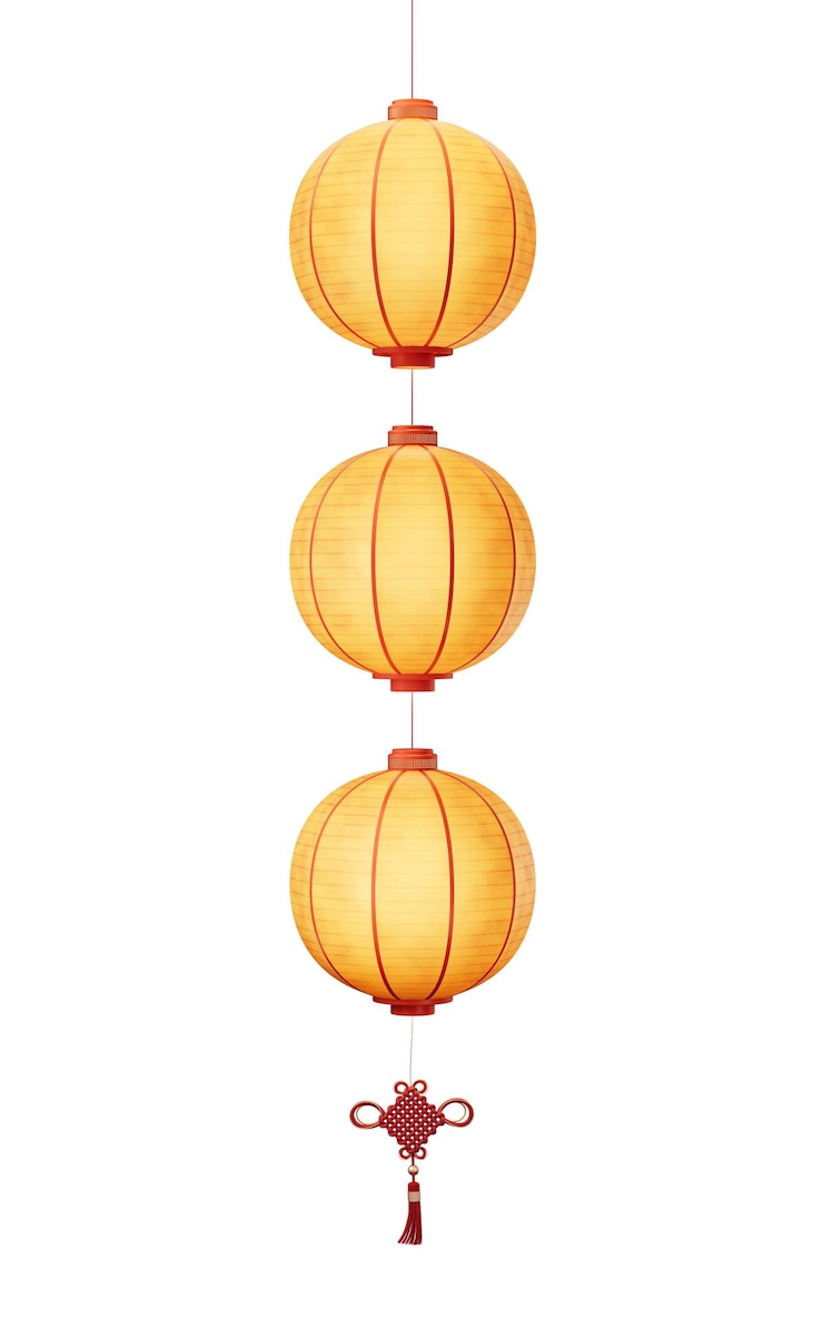 Photo chinese ancient lantern with retro style 3d rendering