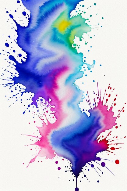 Chinese aquarel inkt stijl kleurrijke creatieve abstracte kunst wallpaper achtergrond splash inkt